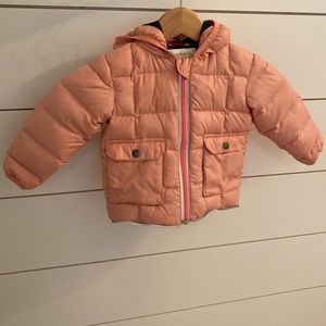 Hanna Andersson pink down puffer coat